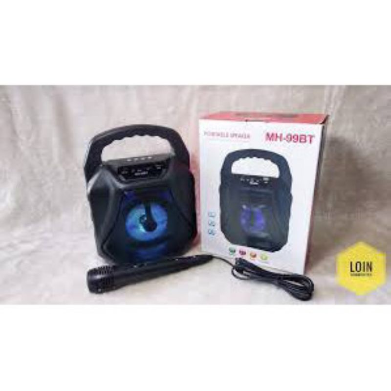 Sepeaker portabel bluetooth MH 99BT 5 Inc plus mic karoke