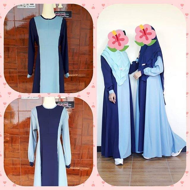 Gamis Navy & Biru