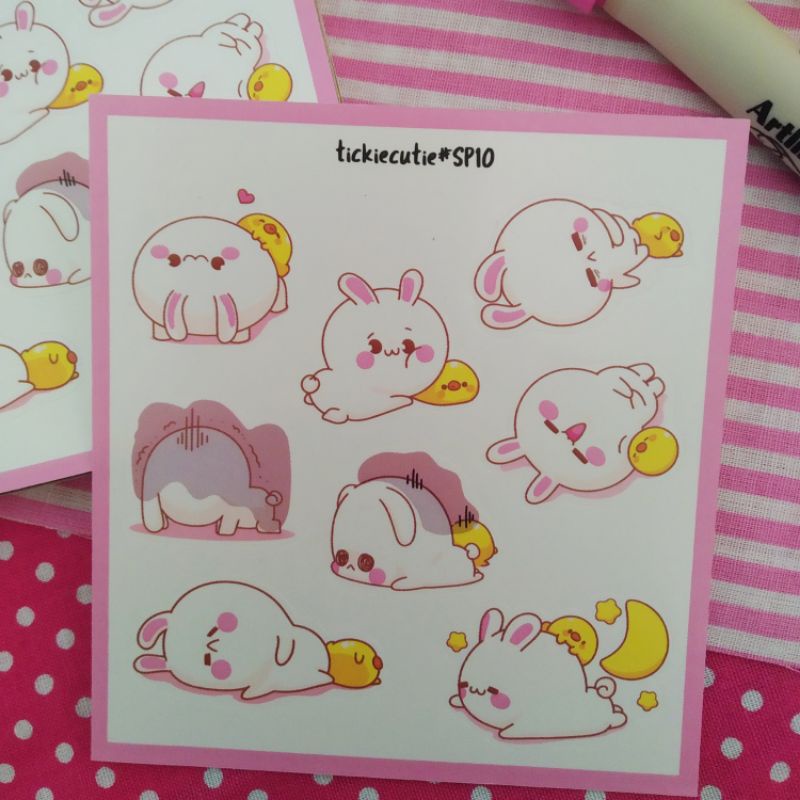 

sticker Tickie Cutie #SP10 Cutie Expression Kawai Bunny