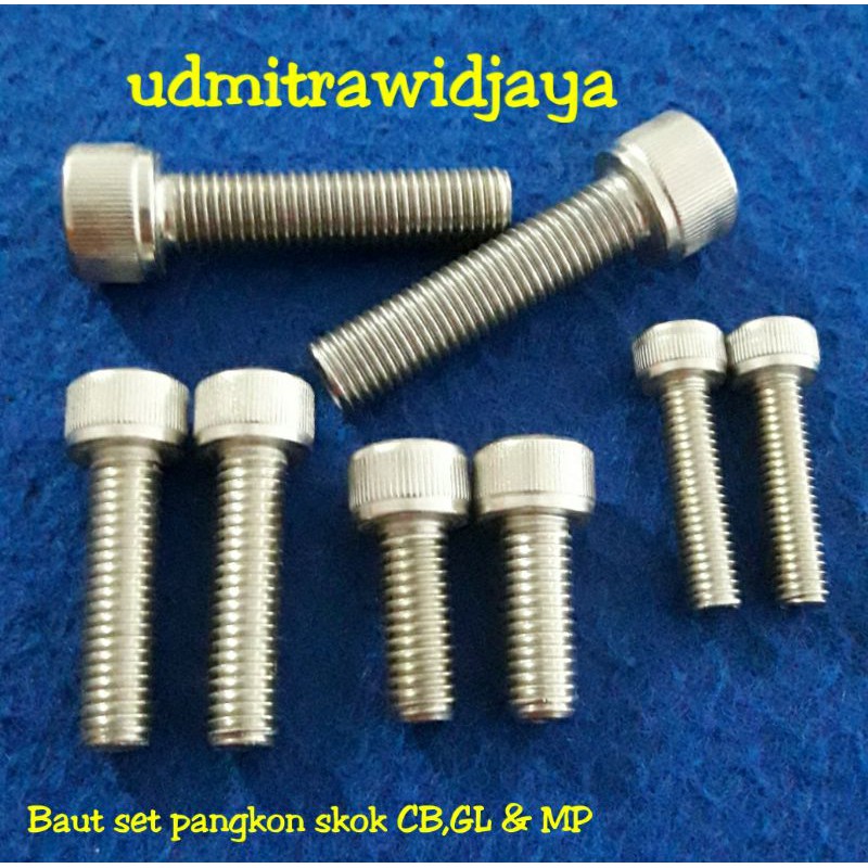 Baut dudukan skok CB GL &amp; MP baut pangkon skok honda cb baut manisan skok cb gl mp tiger baut L skok