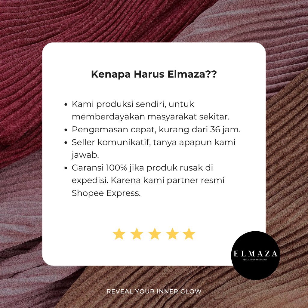 TRENDING Hijab Pashmina New Normal Pashmina Instan Instant Tanpa Pentul Lubang Telinga & Earphone By Elmaza Part 1-1