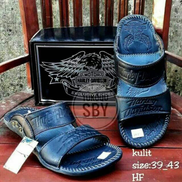 SANDAL KULIT PRIA SANTAI HARLEY DAVIDSON/SANDAL HARLEY DAVIDSON/SENDAL PRIA KULIT MURAH HARLEY