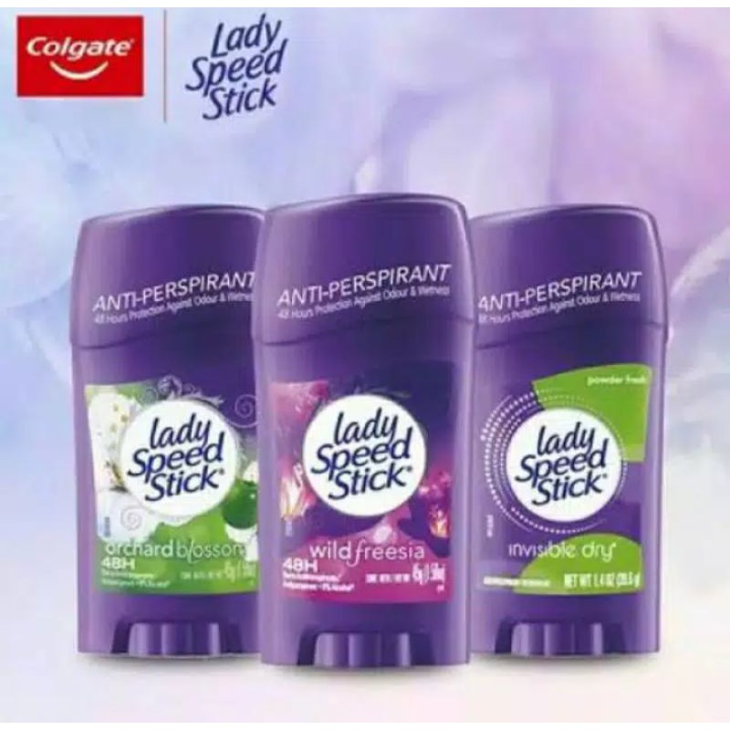 Lady Speed Stick 45gr Lady Speed Powder Fresh Lady Speed Invisible Dry Deodorant 48jam Anti Perspira