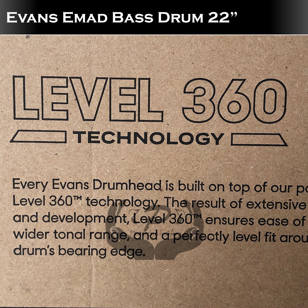 Head Drum Evans EMAD Batter Clear Bass 22 Inch (Batter / Head Dalam)