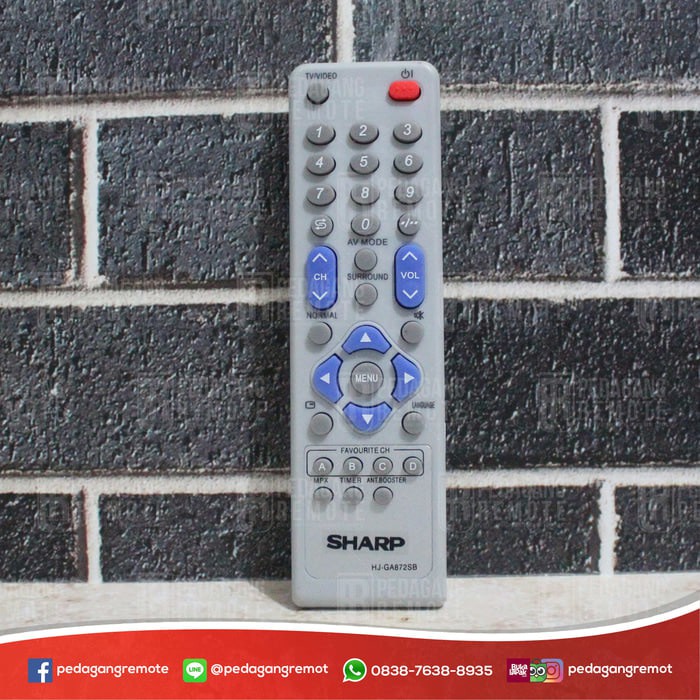 Remot TV Sharp Tabung Slim Flat GA872SB bisa gojek