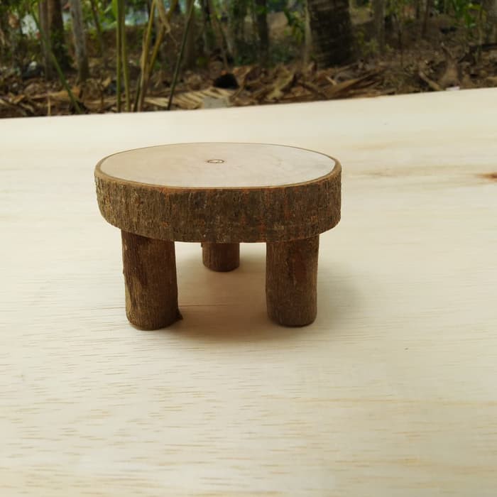 Tatakan kayu 9-10 cm pakai kaki alas kayu wooden coasters