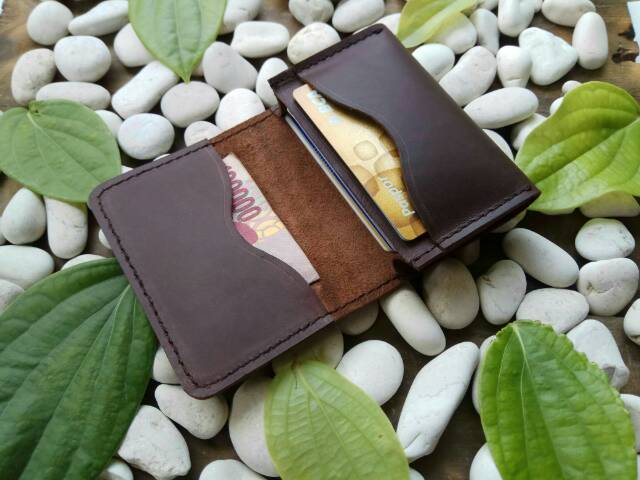 Dompet Kartu Pria Kulit Asli Card Holder Kulit Muat 30 Kartu