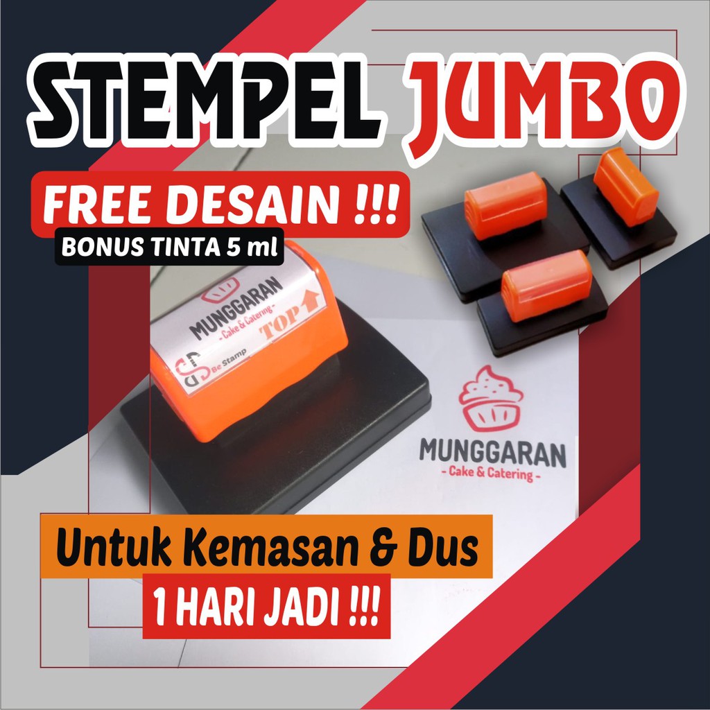 Jual Cetak Stempel Flash Jumbo Untuk Cap Kardus/Label BONUS TINTA ...