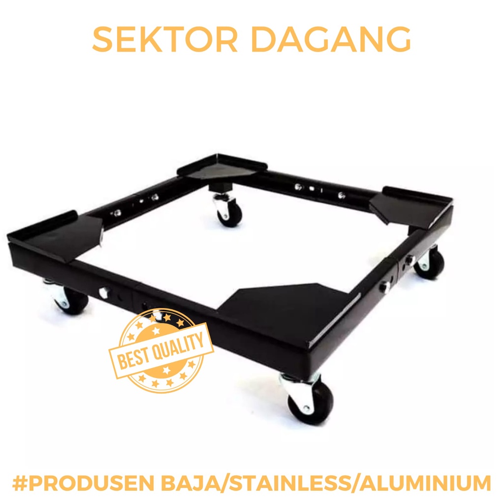 KAKI KULKAS RODA / ALAS KULKAS BESI BAJA BERKUALITAS / DUDUKAN KULKAS / PINTU PENYANGGA KULKAS