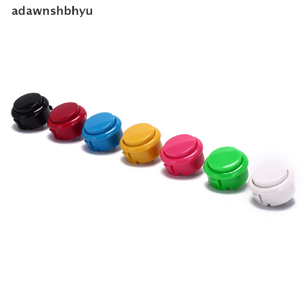 Adawnshbhyu 10pcs Tombol Tekan 30mm Ganti Untuk Game Tombol arcade Bagian 7warna