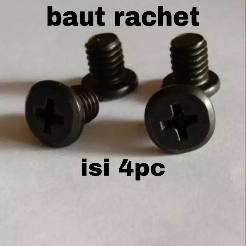 Baut rachet 4 buah / baut helm KYT DJ maru galaxy ink Centro Rc7 k2r MDS  bmc isi 4biji