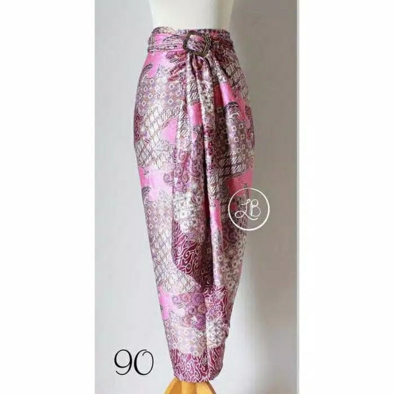 ROK LILIT / Rok lilit bawahan batik / Rok lilit songket / bawahan batik kebaya-MOJANG PINK