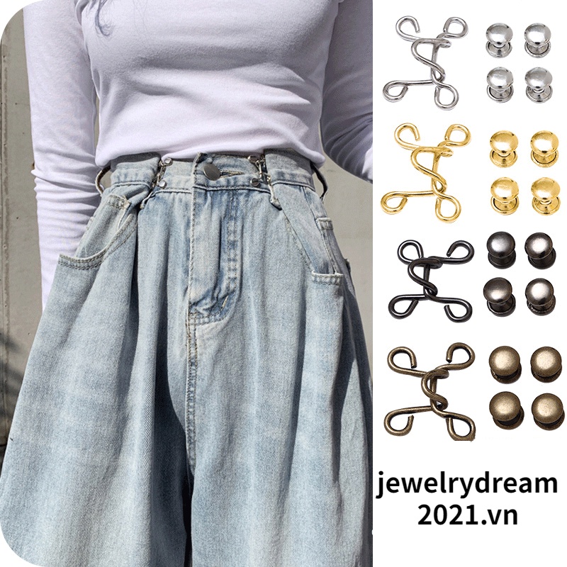 Kancing Celana Jeans Adjustable Gaya Korea