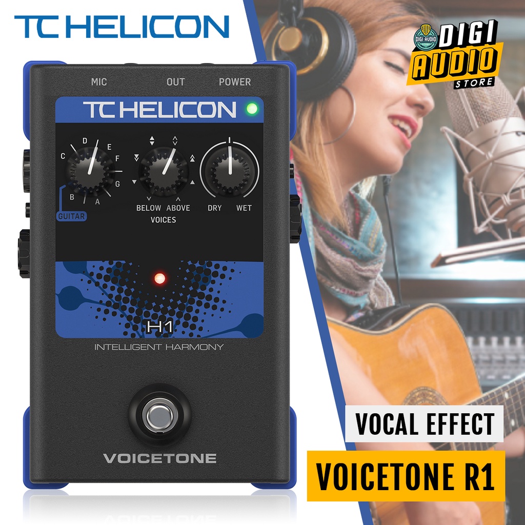 Efek Vocal Guitar Controlled Vocal Harmony TC HELICON VOICETONE H1 - Vocal Effect