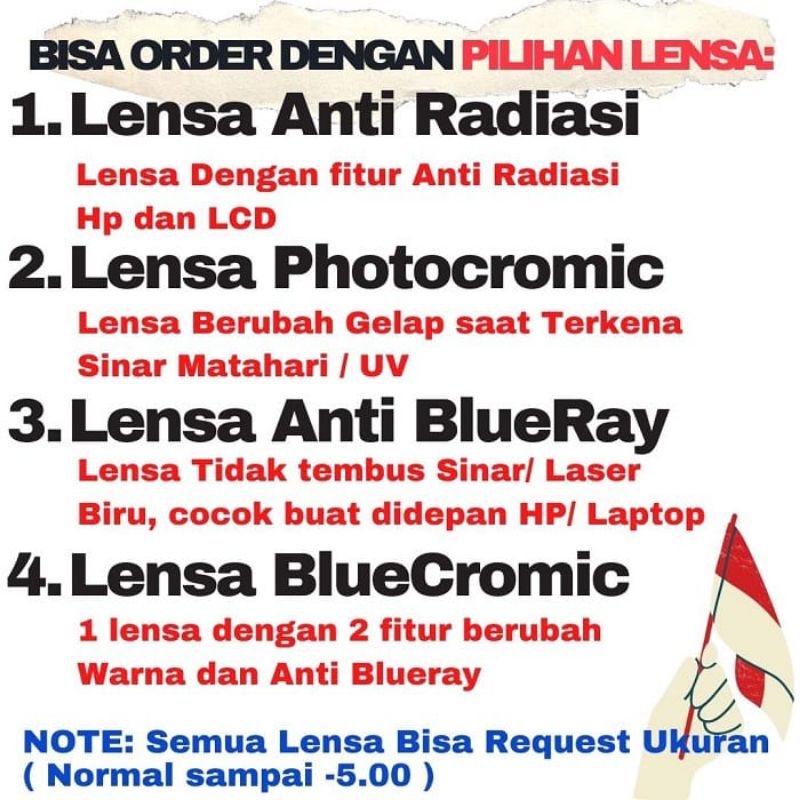 KACAMATA PHOTOCROMIC LENSA BERUBAH WARNA OTOMATIS ANTI RADIASI PRIA DAN WANITA