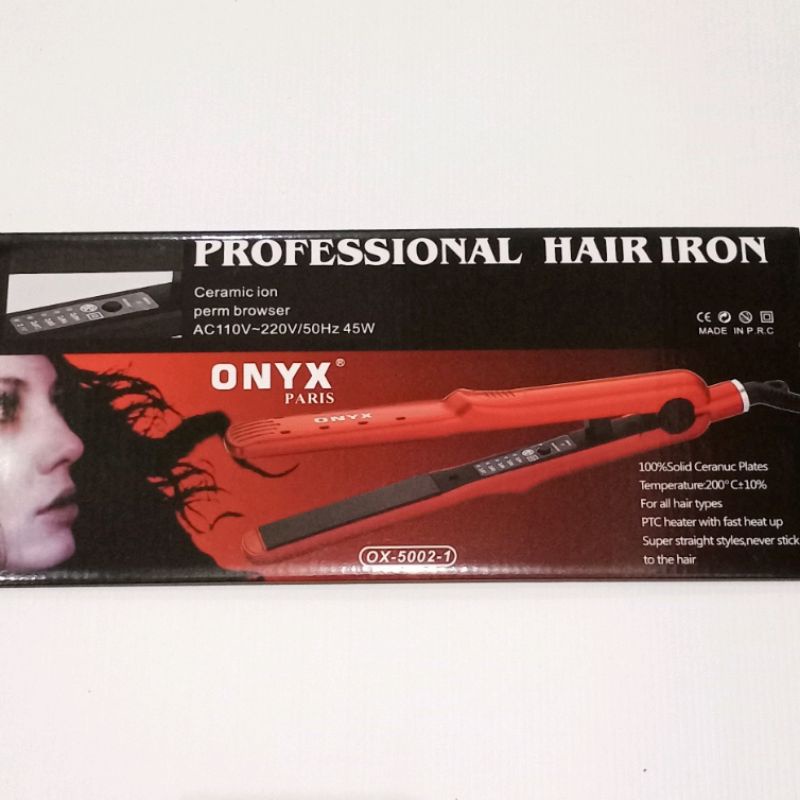 CATOK RAMBUT ONYX 5002 HITAM Alat CATOK Rambut / CATOKAN Hair Iron Ceramic