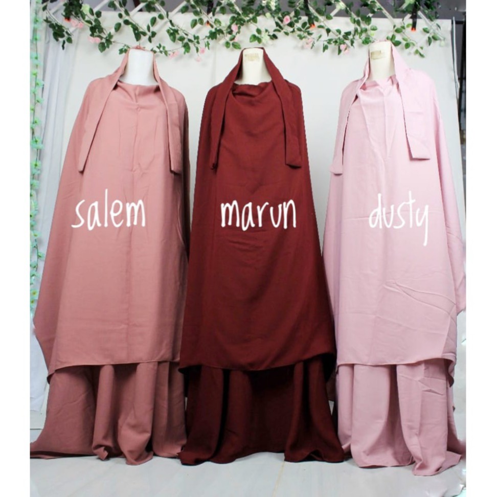 GAMIS SET  FRENCH YORIS SET CADAR SYARI  NIQOB PURDAH JUBAH musliamh fashion style jilbab franc