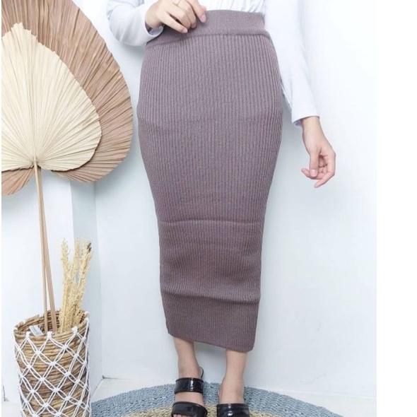 ROK SPAN RAJUT PANJANG/SPAN KNIT/ROK RAJUT