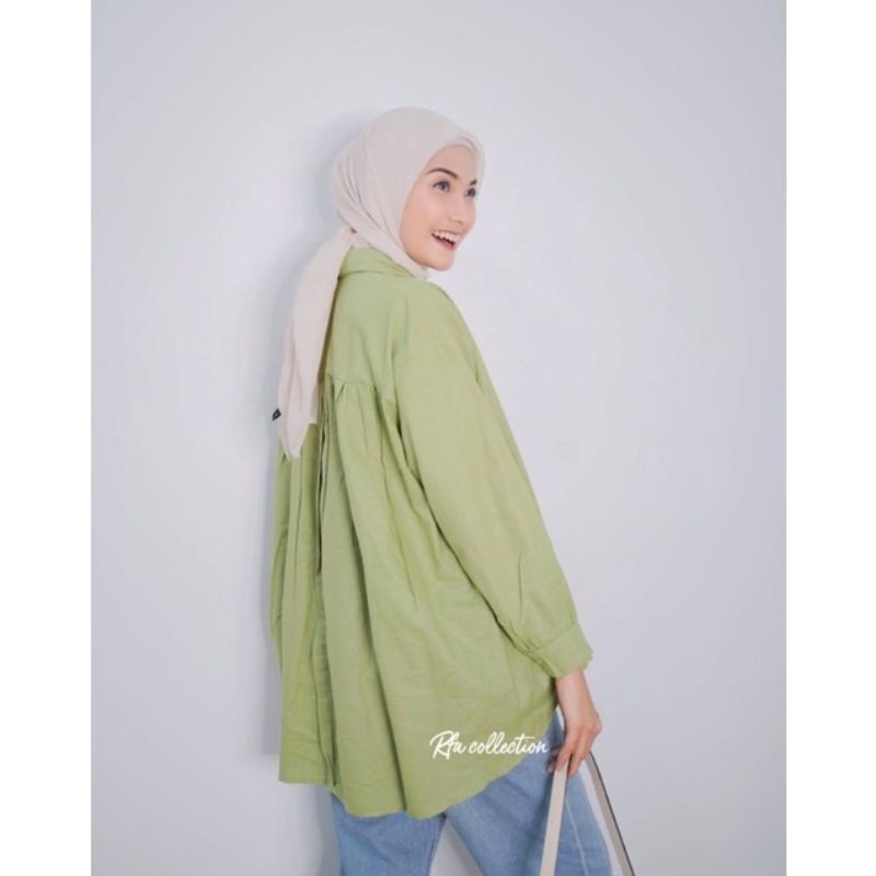 BAJU ATASAN BLOUSE KANCING BELAKANG