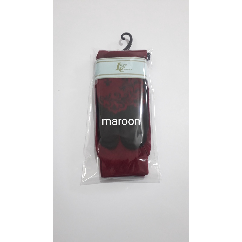 kaos kaki jempol motif wanita muslimah /bunga akar-maroon