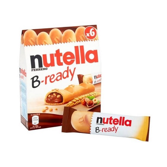 NUTELLA B-READY 132GR ISI 6 PCS SNACK COKLAT HALAL