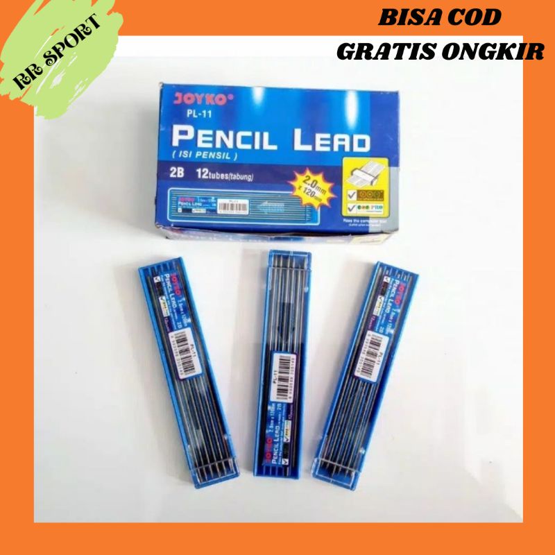 

Isi Pencil Mekanik Joyko 2.0 mm / Refill Pensil Mekanik / Pencil Lead Mekanik Joyko PL-11 2.0 / Isi Pensil 2.0 / Refill Pencil Besar / Isi Pencil 2B
