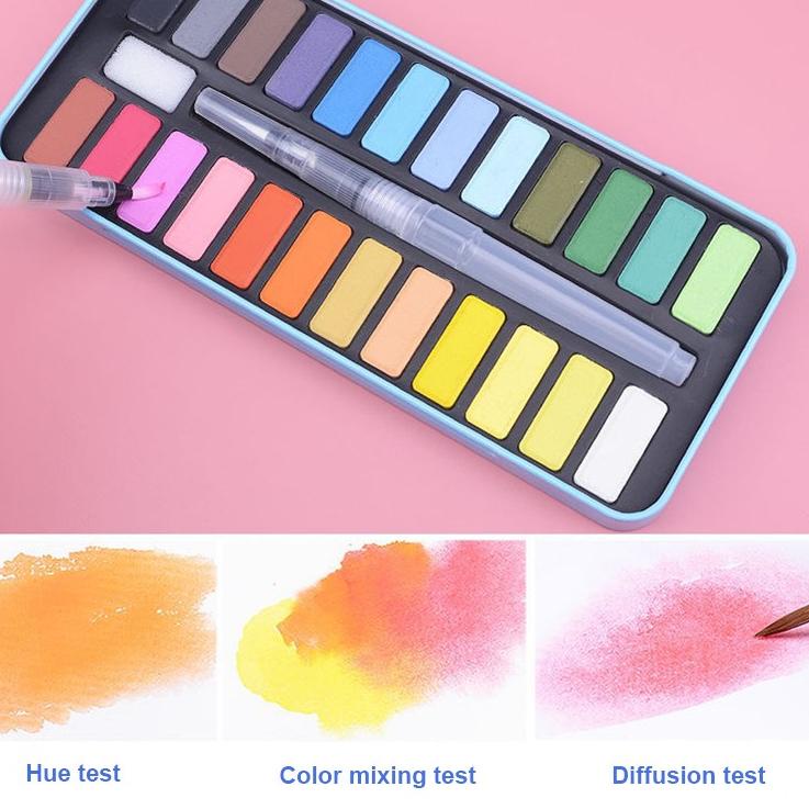 

[KODE WHVYF] Olla Cat lukis Cat Air Sponge Lukis 24 Warna Watercolor Set - WC2