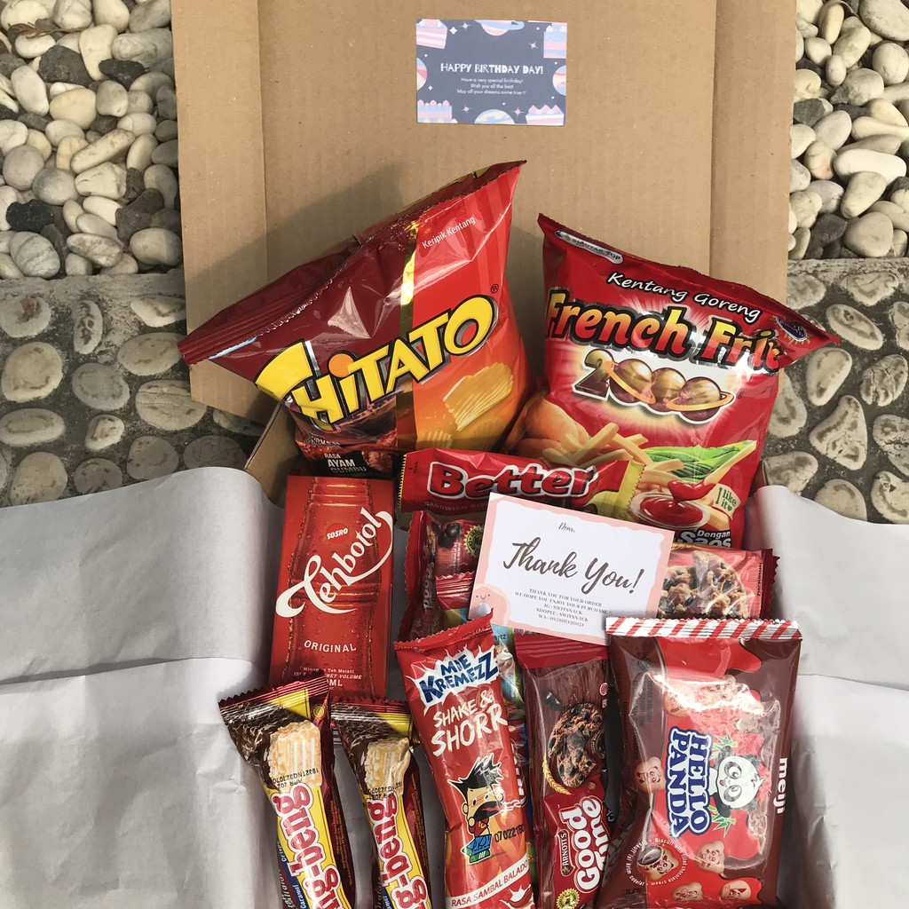 

SNACK BOX / HAMPERS SNACK BOX / KADO WISUDA / KADO ULANG TAHUN / SNACK BOX 40K