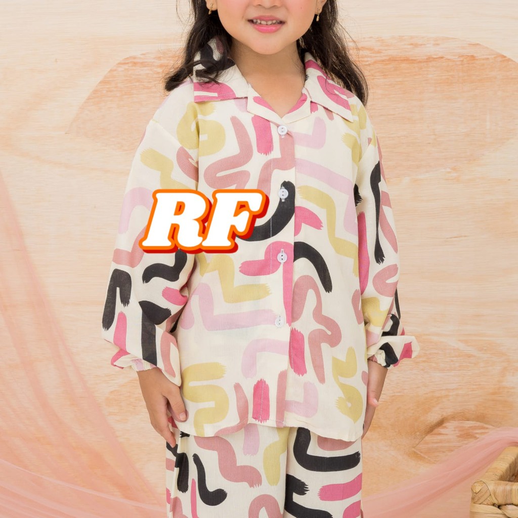 Lisa kids One Set / setelan anak perempuan / daily one set pajamas anak / Setelan rayon premium anak