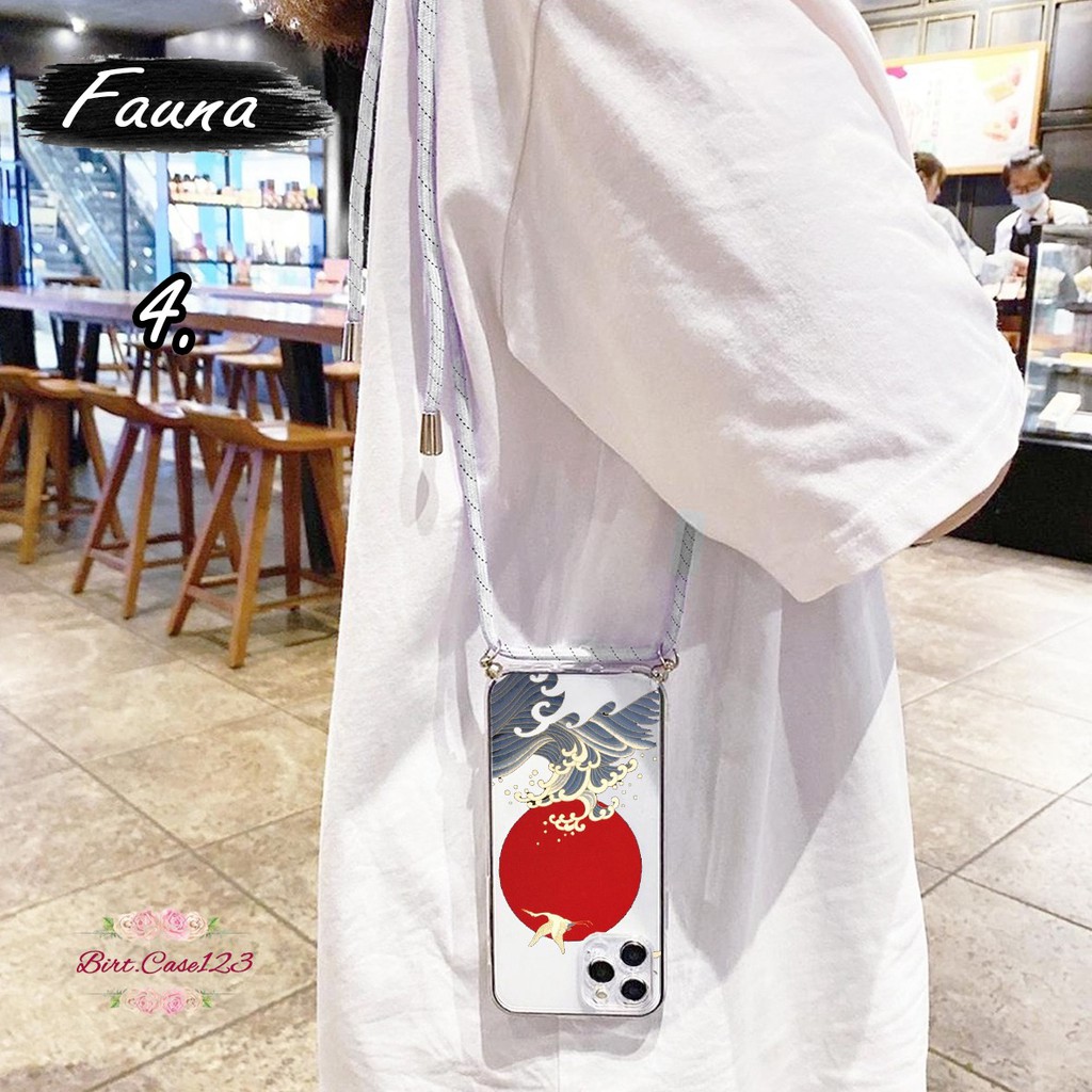 Softcase Slingcase Lanyard Bening FAUNA Realme C1 C2 C3 3 5 5i 5s 6 7 Narzo 20 Pro BC4223