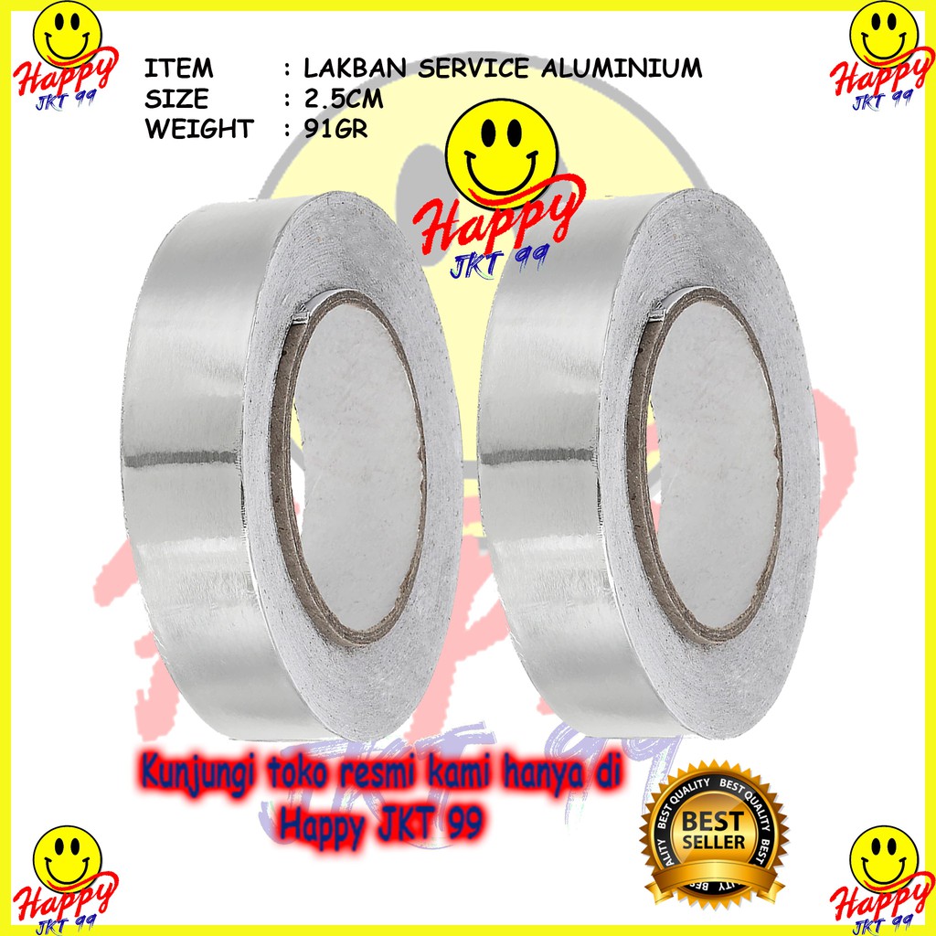 [ HAPPY JKT 99 ] LAKBAN ALUMINIUM ALUMUNIUM FOIL TAPE 2.5CM X 3M ANTI PANAS SERVICE