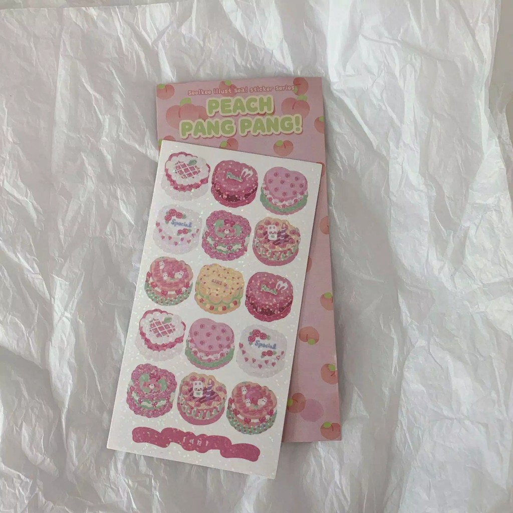 

1 LEMBAR STIKER TEMA BIRTHDAY CAKE DESSERT WITH GLITTER BULLET JOURNAL JURNAL DIY DIARY LUCU MURAH