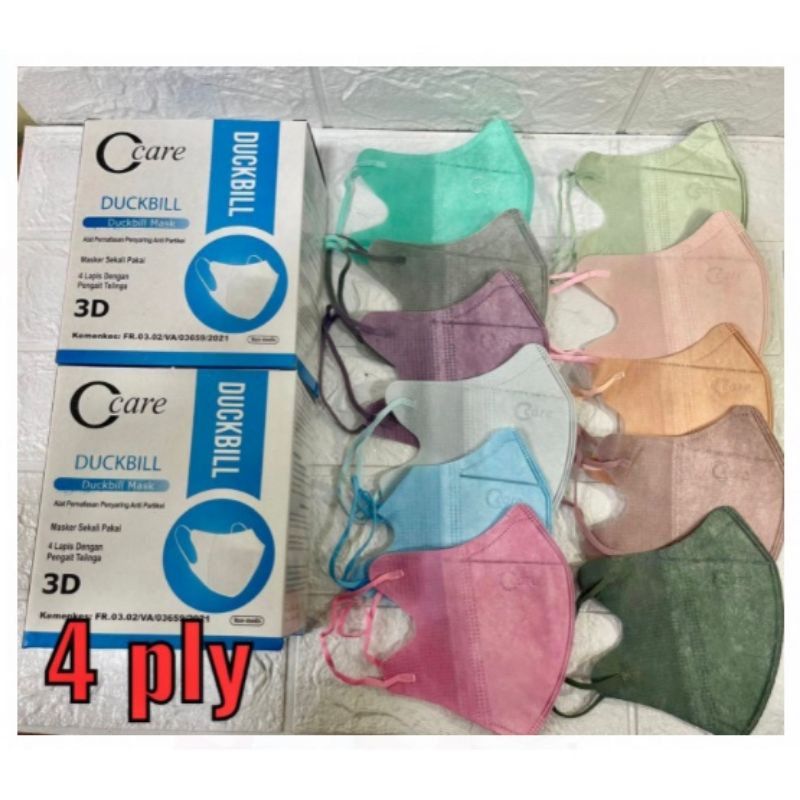 CCare MASKER 4PLY / DUCKBILL CCARE ISI 50PCS