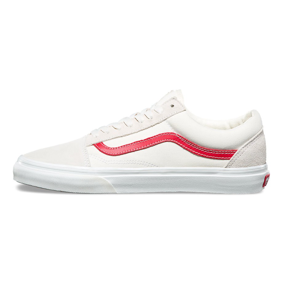 vans old skool white red