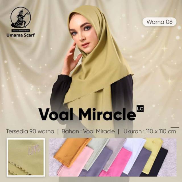 Kodian Voal Miracle Plain Umama segiempat kodian