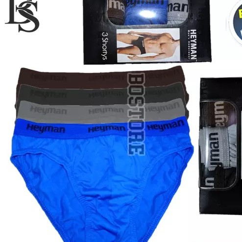 (3 Pcs) Celana Dalam HEYMAN Pria Remaja Dewasa / Celana Dalam HEYMAN- BOSTORE