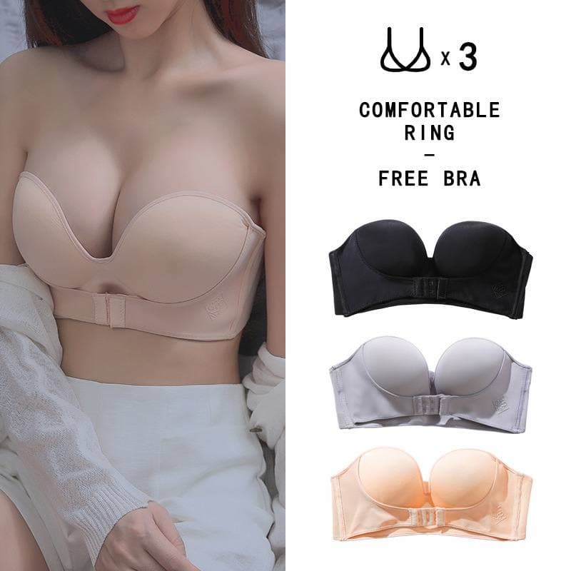 ASK Bra bralette seamless Crop Top Korea BRA34 Tanpa Tali BH Wanita Push Up Invisible Sexy Import