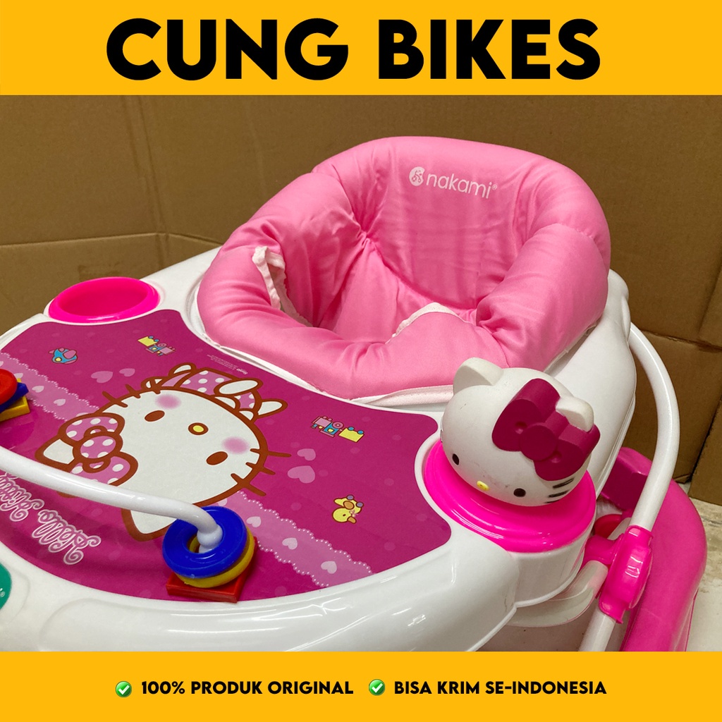 Baby walker anak Nakami boneka karakter lampu dan musik murah good quality