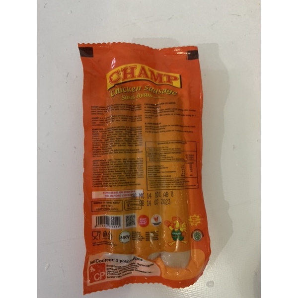 

Champ Chicken Sausage Sosis ayam Termurah 75gr dan 150gr termurah