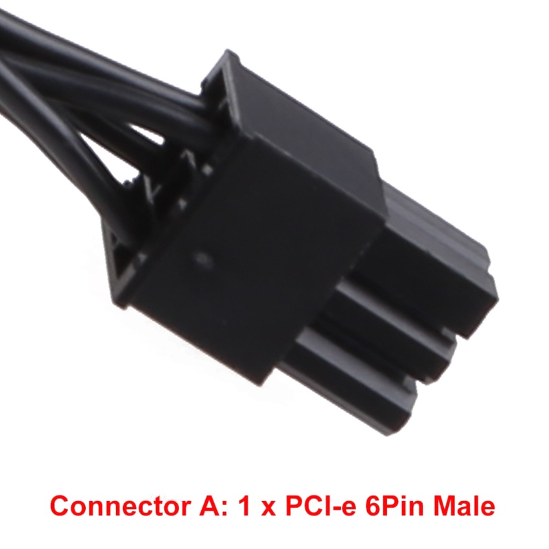 Btsg PCI-e 6pin Male to 4 1sampai4 Female Power Supply Splitter Kabel Suplay