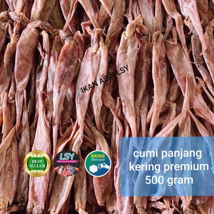 

Ikan Asin / Cumi Asin Panjang Super 500Gr