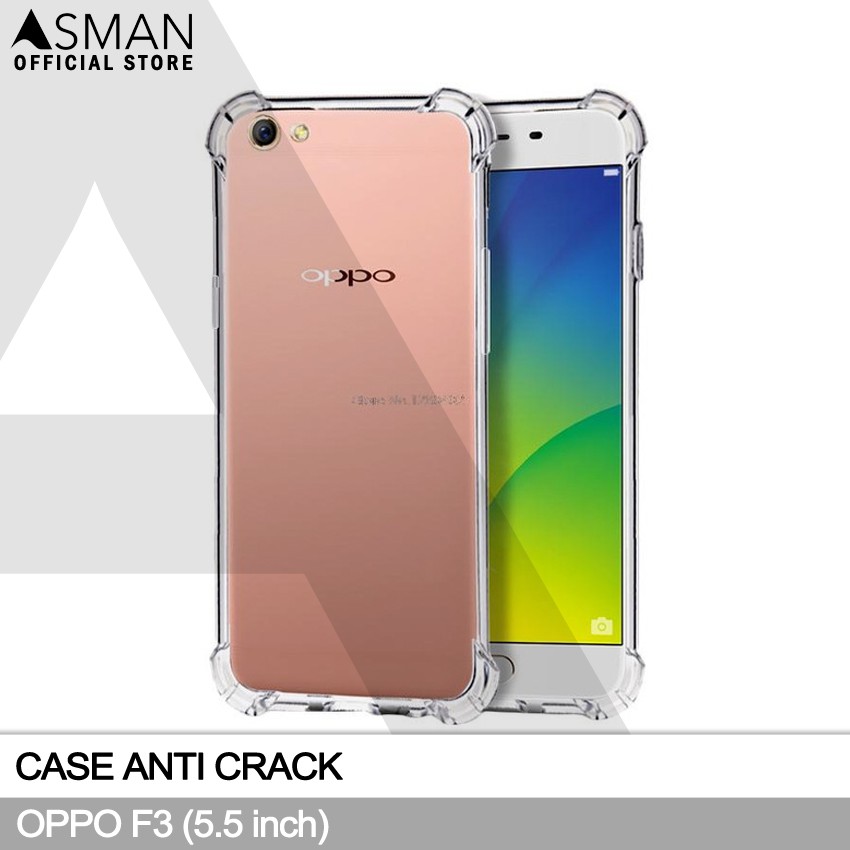 Anti Crack OPPO F3 (5.5&quot;) | Soft Case Anti Bentur - Clear