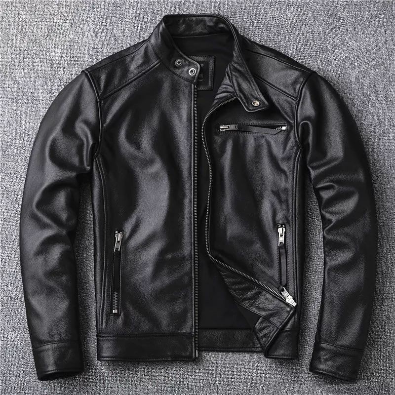 Jaket kulit asli domba garut original hitam polos