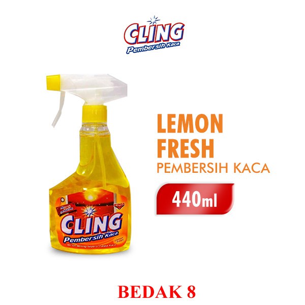 Cling Pembersih Kaca BOTOL SPRAY 440 ml/ Cling Glass Cleaner