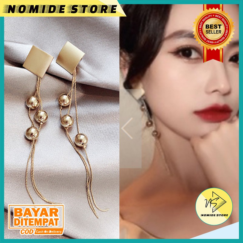 ANTING KOREA WANITA/ANTING TITANIUM ANTI KARAT/ANTING HIJAB/ANTING TUSUK TITANIUM GANTUNG ANT18