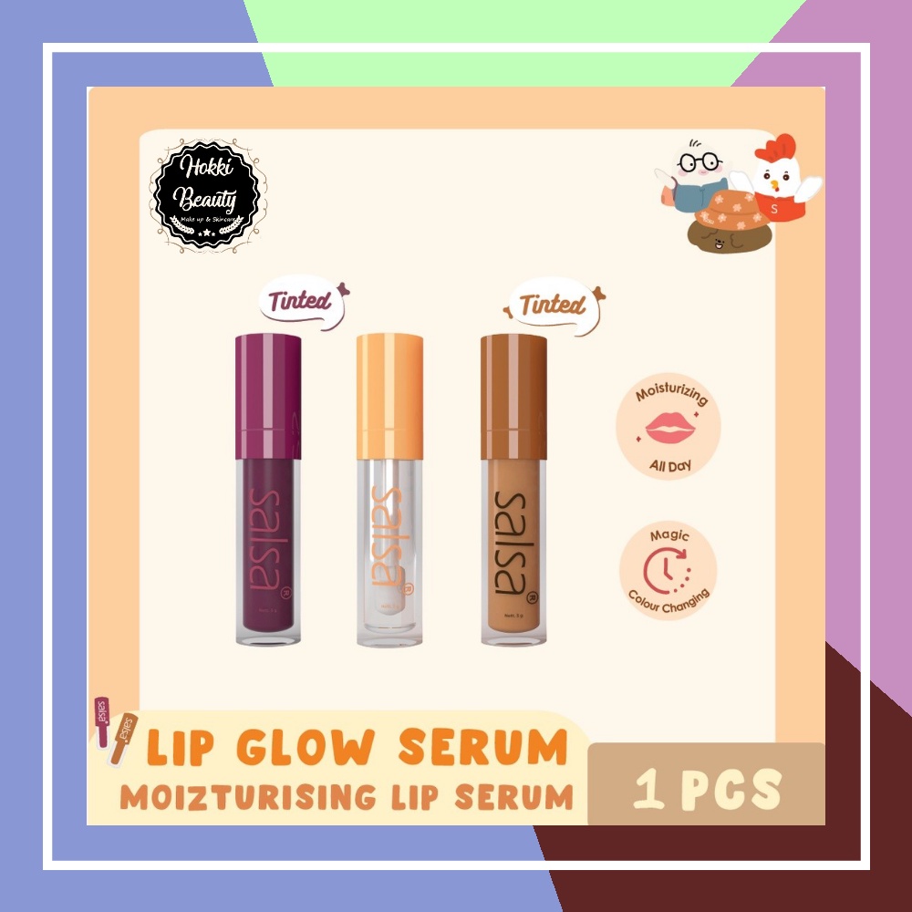 SALSA LIP GLOW SERUM - CORAL NUDE- TWILIGHT - SALSA LIPPIE SERUM BIBIR BPOM (PENGAMBILAN  24 PC FREE 1PCS)