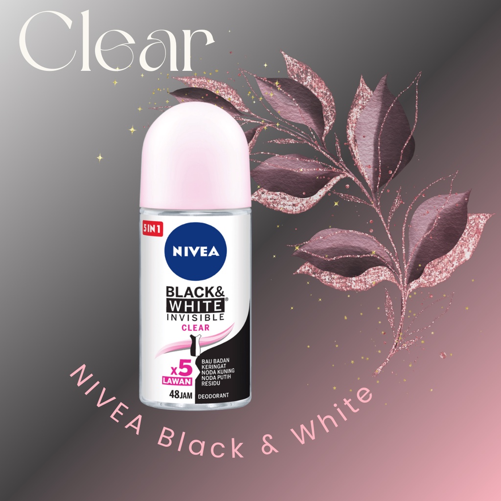 Nivea Black&amp; White Invisible Deodorant Roll On 50 ML