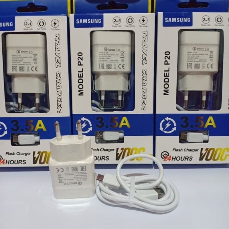 Travel Charger P20 / Casan P20 P 20 Branded USB Micro 3.1A Flash charger Murah Bergaransi Jaminan Uang Kembali