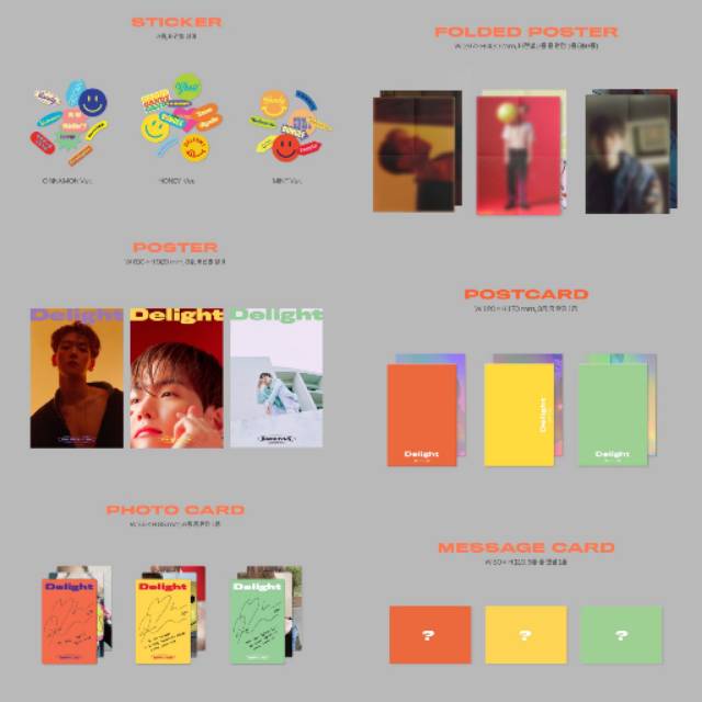[SHARING] BAEKHYUN MINI ALBUM DELIGHT poster message card sticker