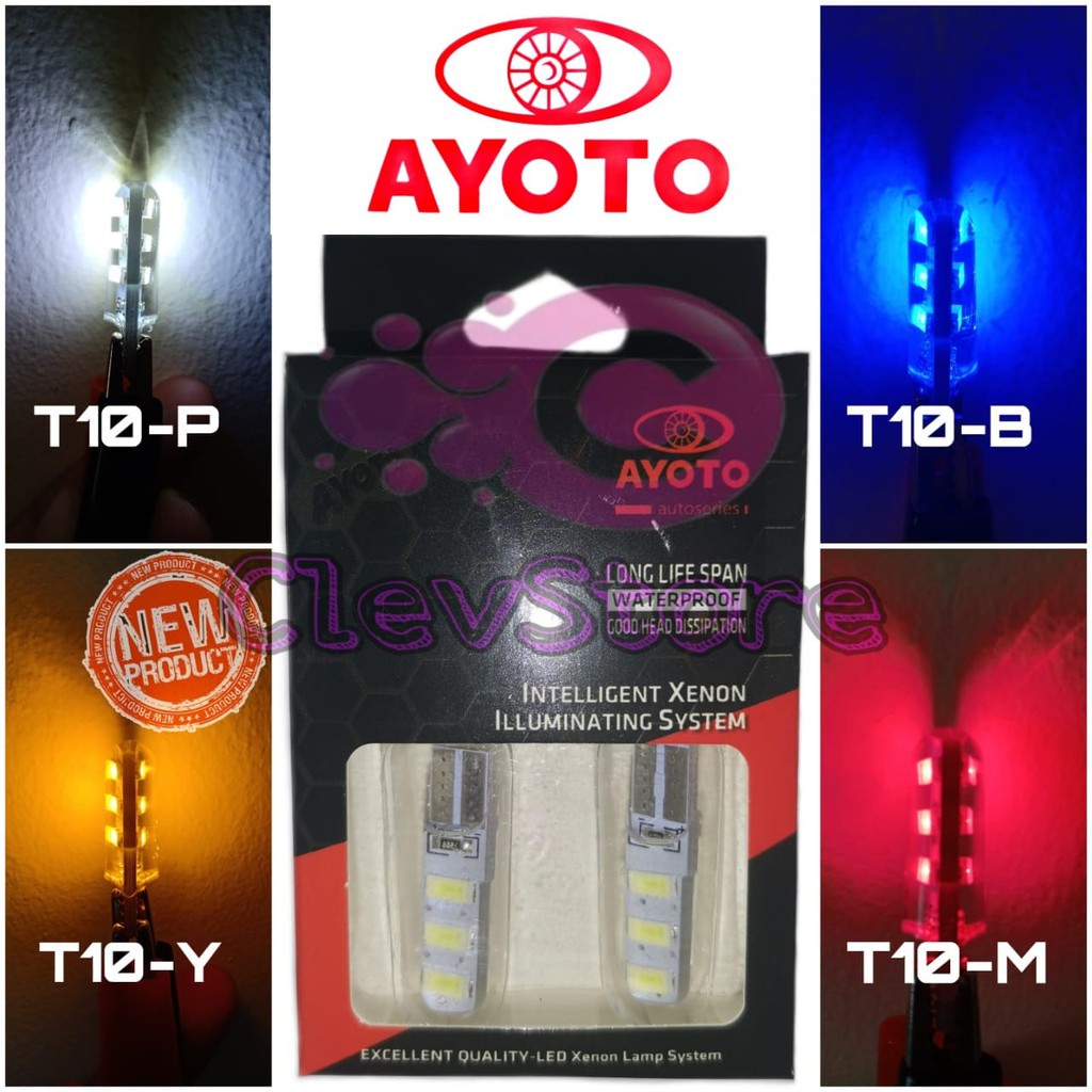 2 Buah Lampu LED Motor T10 Jelly sen Sein senja